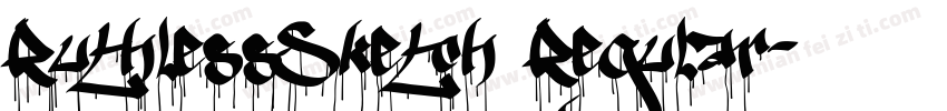 RuthlessSketch Regular字体转换